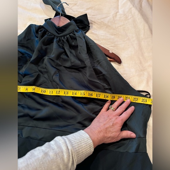 AFTER SIX 6834 HIGH NECK HALTER 2 TONE GOWN, size 24W, Evergreen, Holidays Event - Picture 11 of 11